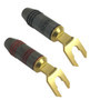 Premium Spade Lug Connectors, 1 Pair - Black/Red (FN-CN-SPLP-2)