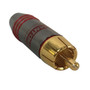 Premium RCA Male Solder Connector 55mm ID - Red FN-CN-SRCAM-55RD
