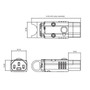 C13 Locking Power Cord Connector - Screw On IEC-Lock Part  PA130100BK FN-PW-CNC13L