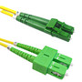 100ft (30m) singlemode duplex LC/APC to SC/APC 9 micron Fiber Cable - 3mm jacket LSZH (FN-FO-209-100-SCALCA)