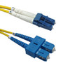100ft (30m) singlemode duplex LC/SC 9 micron Fiber Cable - 2mm jacket OFNR (FN-FO-209B-100R)