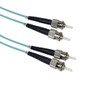 3ft (1m) Multimode Duplex ST/ST 50 micron OM3 Aqua Fiber Cable - 2mm Jacket (FN-FO-400B-03)