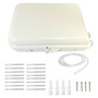 Indoor/Outdoor 16-Port Plastic Fiber Optic Terminal Box - Off-White (FN-PP-F1660-GY)