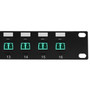 16-port LCLC Multimode 50u OM34 Duplex Patch Panel 19 Rackmount 1U FN-PP-FO408-16