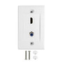 1-Port HDMI  1-Port Digi-Coax Wall Plate Kit - White FN-WPK-HDD