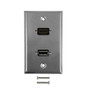 HDMI, USB Single Gang Wall Plate Kit - Stainless Steel (FN-WPK-SSHDU)