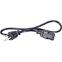 Black Box North American Power Cord - NEMA 5-15P to IEC-60320-C13, 2.0-ft. (0.6-m) - 120 V AC / 10 A - Black (Fleet Network)