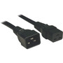 Tripp Lite 6ft Power Cord Extentsion Cable C19 to C20 Heavy Duty 15A 14AWG 6 - For Server Router Switch PDU UPS - 230 V AC Voltage Rating - 15 A Current Rating - Black