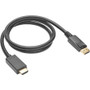 Tripp Lite P582-003-V2-ACT DisplayPort/HDMI Audio/Video Cable - 3 ft DisplayPort/HDMI A/V Cable for Audio/Video Device, Projector, TV, (Fleet Network)