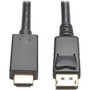 Tripp Lite P582-003-V2-ACT DisplayPortHDMI AudioVideo Cable - 3 ft DisplayPortHDMI AV Cable for AudioVideo Device Projector TV P582-003-V2-ACT