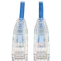 Tripp Lite Cat6 Gigabit Snagless Molded Slim UTP Patch Cable (RJ45 M/M), Blue, 2ft - 2 ft Category 6 Network Cable for Network Device, (Fleet Network)
