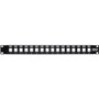 Tripp Lite N062-016-KJ 16-Port 1U RackMount Unshielded Blank Keystone/Multimedia PatchPanel - 16 Port(s) - 1U High - Black - 19" Wide (Fleet Network)