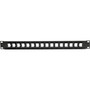 Tripp Lite N062-016-KJ 16-Port 1U RackMount Unshielded Blank KeystoneMultimedia PatchPanel - 16 Ports - 1U High - Black - 19 Wide N062-016-KJ