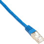 Black Box Cat6 250-MHz Shielded, Stranded Cable SSTP (PIMF), PVC, Blue, 1-ft. (0.3-m) - Category 6 for Network Device - 128 MB/s - - 1 (Fleet Network)