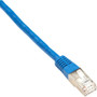 Black Box Cat6 250-MHz Shielded, Stranded Cable SSTP (PIMF), PVC, Blue, 2-ft. (0.6-m) - 2 ft Category 6 Network Cable for Network - 1 (Fleet Network)