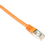 Black Box Cat6 250-MHz Shielded, Stranded Cable SSTP (PIMF), PVC, Orange, 2-ft. (0.6-m) - 2 ft Category 6 Network Cable for Network - (Fleet Network)