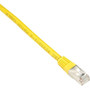 Black Box Cat6 250-MHz Shielded Stranded Cable SSTP PIMF PVC Yellow 2-ft 06-m - 2 ft Category 6 Network Cable for Network - EVNSL0272YL-0002