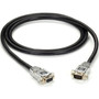 Black Box RS-232 Shielded Cable W Metal Hoods DB9MF 5Ft Black - 5 ft Serial Data Transfer Cable for Monitor Printer - First End 1 EDN12BLK-0005-MF