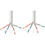 Tripp Lite Cat6 Gigabit Bulk Solid-Core Plenum-Rated PVC Cable White 1000 ft - Category 6 for Network Device - 128 MBs - 1000 ft - N224-01K-WH