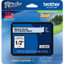 Brother PTouch 1/2" Laminated TZe Tape - 15/32" Width - Pastel Blue, Clear - 1 Each (Fleet Network)
