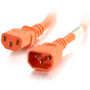C2G 8ft 18AWG Power Cord (IEC320C14 to IEC320C13) - Orange - 250 V AC / 10 A - Orange (Fleet Network)