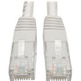 Tripp Lite Cat6 Gigabit Molded Patch Cable (RJ45 M/M), White, 10 ft - 10 ft Category 6 Network Cable for Network Device, Router, - 1 x (Fleet Network)