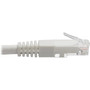 Tripp Lite Cat6 Gigabit Molded Patch Cable RJ45 MM White 15 ft - 15 ft Category 6 Network Cable for Network Device Router - 1 x N200-015-WH