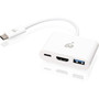 IOGEAR USB-C to HDMI  USB Multiport Adapter - for Notebook - USB Type C - 1 x USB Ports - HDMI - DisplayPort - Thunderbolt - Wired - GUC3C3H