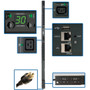 Tripp Lite PDUMVR30HVNETLX 24-Outlet PDU - NEMA L6-30P - 20 x IEC 60320 C13 4 x IEC 60320 C19 - 230 V AC - 580 kW - 0U - Vertical - PDUMVR30HVNETLX
