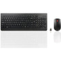 Lenovo Wireless Keyboard Mouse Combo - USB Wireless RF USB Wireless RF Optical - 1200 dpi - 3 Button - On/Off Switch Hot Key(s) - - AA (Fleet Network)