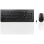 Lenovo Wireless Keyboard Mouse Combo - USB Wireless RF USB Wireless RF Optical - 1200 dpi - 3 Button - OnOff Switch Hot Keys - - AA GX30N81775