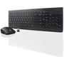 Lenovo Wireless Keyboard Mouse Combo - USB Wireless RF USB Wireless RF Optical - 1200 dpi - 3 Button - OnOff Switch Hot Keys - - AA GX30N81775