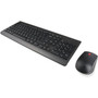 Lenovo Wireless Keyboard Mouse Combo - USB Wireless RF USB Wireless RF Optical - 1200 dpi - 3 Button - OnOff Switch Hot Keys - - AA GX30N81775