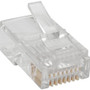 Tripp Lite RJ45 Modular Connector for Round Stranded UTP Conductor 4-Pair Cat5e, 100 Pack - 100 Pack - 1 x RJ-45 Male (N030-100-STR)