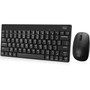 Adesso WKB-1100CB - Wireless Spill Resistant Mini Keyboard &amp; Mouse Combo - USB Wireless RF 79 Key - English (US) - USB Wireless RF (WKB-1100CB)