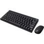 Adesso WKB-1100CB - Wireless Spill Resistant Mini Keyboard &amp; Mouse Combo - USB Wireless RF 79 Key - English (US) - USB Wireless RF (WKB-1100CB)