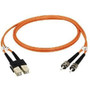 Black Box Fiber Optic Simplex Patch Cable - 33 ft Fiber Optic Network Cable - First End 1 x ST Male - Second End 1 x ST Male - EFN110-001M-ST