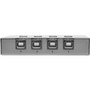 Tripp Lite 4-Port USB 2.0 Printer Sharing Switch - USB - 4 USB Port(s) - 4 USB 2.0 Port(s) - PC, Mac (Fleet Network)