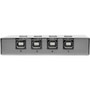 Tripp Lite 4-Port USB 2.0 Printer Sharing Switch - USB - 4 USB Port(s) - 4 USB 2.0 Port(s) - PC, Mac (U215-004-R)