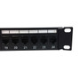 24-Port Angled CAT6 Patch Panel, 19" Rackmount 1U - Pass-Through (FN-PP-24C6-APT)