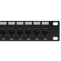 24-Port CAT6 Patch Panel, 19" Rackmount 1U - Pass-Through (FN-PP-24C6-PT)