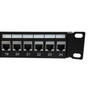 24-Port Angled CAT6 Shielded Patch Panel 19 Rackmount 1U - Pass-Through FN-PP-24C6S-APT