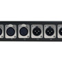 12-Port XLR Female  4-port XLR Male patch panel 19 inch rackmount 1U FN-PP-XLR-12F4M