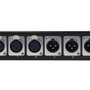 8-Port XLR Female + 8-port XLR Male patch panel, 19 inch rackmount 1U (FN-PP-XLR-8F8M)