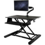 StarTech.com Sit-Stand Desk Converter with Monitor Arm - Up to 26" Monitor - 35" Wide Work Surface - Height Adjustable Standing Desk - (Fleet Network)