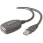Belkin 16 USB Extension Cable - 16 ft USB Data Transfer Cable - First End 1 x Type A Male USB - Second End 1 x Type A Female USB - Extension Cable - Gray - 1 Pack
