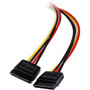 StarTech.com 12in LP4 to 2x SATA Power Y Cable Adapter - LP4 Male - Female SATA (PYO2LP4SATA)