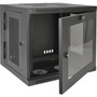 Tripp Lite SmartRack SRW10USG Rack Cabinet - For LAN Switch - 10U Rack Height - Wall Mountable - Black - Plexiglass - 9072 kg Maximum SRW10USG