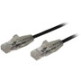 StarTech.com 6in CAT6 Cable - Slim CAT6 Patch Cord - Black Snagless RJ45 Connectors - Gigabit Ethernet Cable - 28 AWG - LSZH - Slim is (Fleet Network)