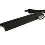 19 Inch 8 Outlet Horizontal Rack Mount Power Strip - 15ft Cord, 5-15P Plug, 5-15R Front Receptacles (FN-1582T8B1BK)